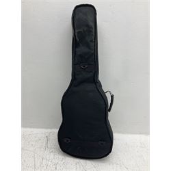Nagoya Suzuki Model SC240 acoustic guitar with mahogany back and ribs and spruce top, bears label, L101cm; in soft carrying case