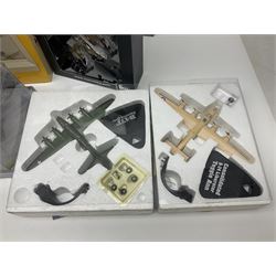Fifteen modern die-cast models of aircraft by Corgi, Atlas Editions and Ixo including Aviation Archive, War Birds, Fighters of WWII etc; and model of an MGB Sports Car; all boxed (16)