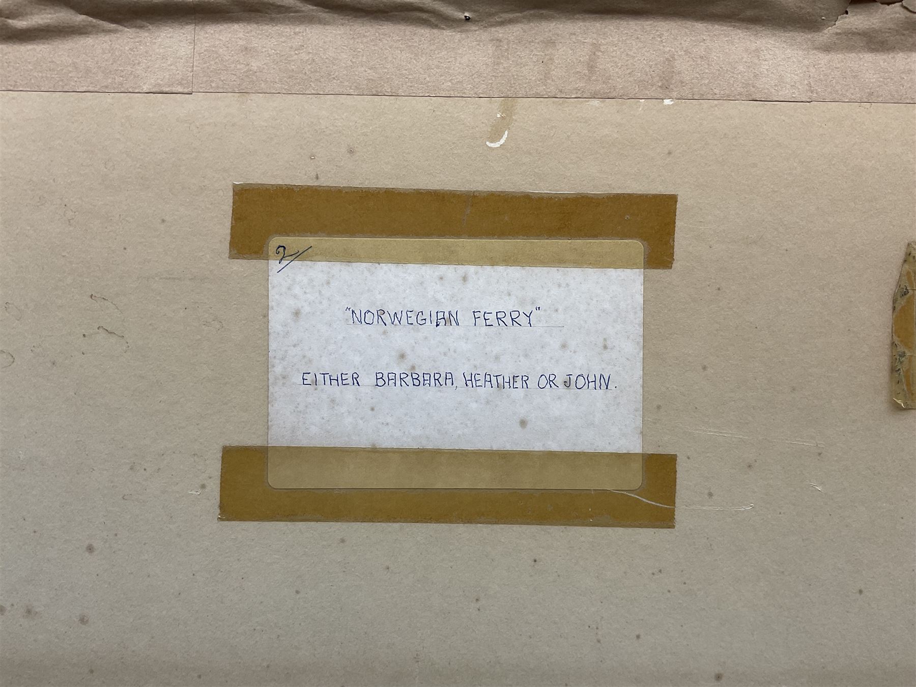 Harry Hudson Rodmell (British 1896-1984): 'Norwegian Ferry', oil on board signed, titled verso 55cm x 65cm 
Provenance: the artist was the vendor's great-uncle; never been on the market.