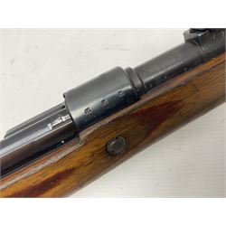 FIREARMS CERTIFICATE REQUIRED - BLANK FIRING Mauser 792 by 57 Mod.98 bolt action rifle marked BYF 41, re-proofed for .308 Winchester blank firing, with 61cm (24