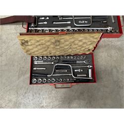 Two Britool socket sets, and two Makita drills