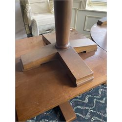 Four square walnut finish dining tables- LOT SUBJECT TO VAT ON THE HAMMER PRICE - To be collected by appointment from The Ambassador Hotel, 36-38 Esplanade, Scarborough YO11 2AY. ALL GOODS MUST BE REMOVED BY WEDNESDAY 15TH JUNE.