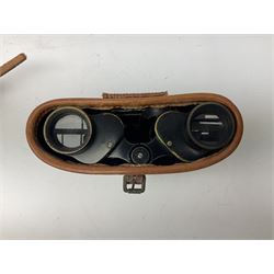WW2 Air Ministry pair of 6x binoculars by Watson-Baker Co. Ltd, model no. G.E./293, dated 1943, serial no.8568, in similarly marked calf leather carrying case