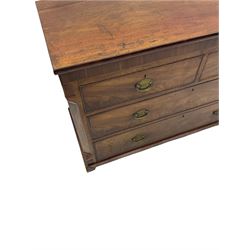 Early 19th century mahogany chest, fitted with two short and two long drawers