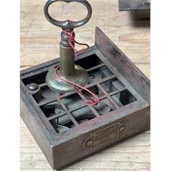 Collection of 19th century named door locks, mostly with keys, including Chubb, Hobbs& Co. Union Des Quincailliers, Nettlefolds a1 patent, and one stamped P & O. (7)  - COLLECTION BY APPOINTMENT FROM: The White House, Thirsk Road, Easingwold, York, YO61 3NF - CALL 01723 507111 TO ARRANGE