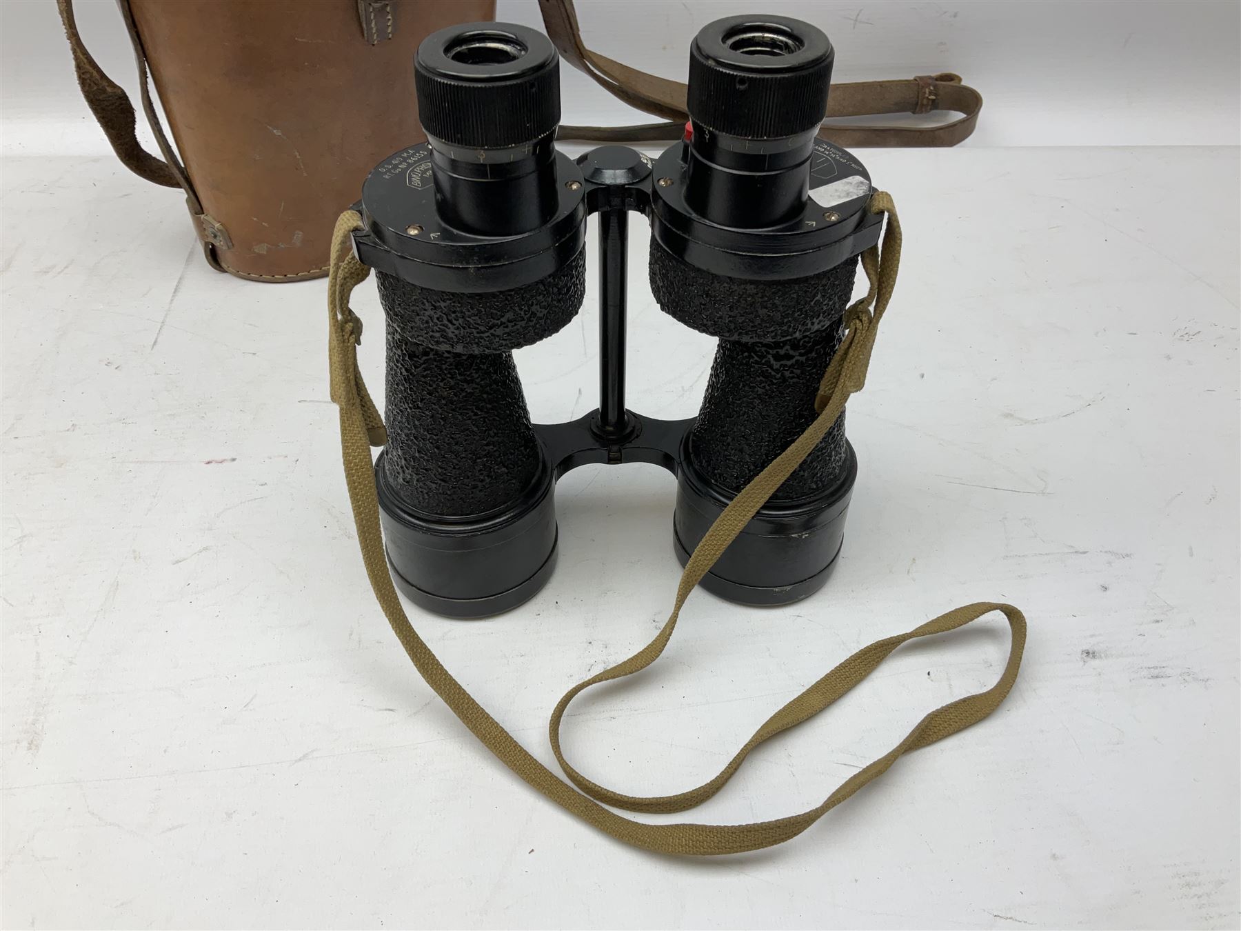 Pair of Bausch & Lomb U.S.A. 30mm binoculars and a pair of WWII period Bino Prism No.5 MKV 7X binoculars dated 1944 (2)