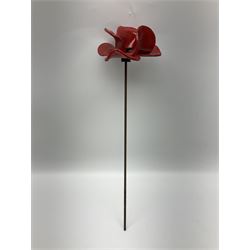 Paul Cummins (b 1977) ceramic poppy from the poppy art installation 'Blood Swept Lands and Seas of Red' at the tower of London with certification of authenticity