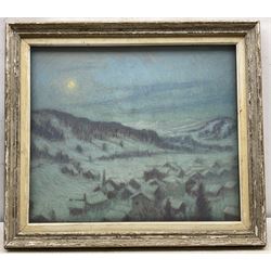 William Samuel Horton (American 1865-1936): Mountain Scene, possibly Gstaad - Switzerland, pastel unsigned 44cm x 52cm  
Provenance: private collection, purchased Chiswick Auctions 29th June 2022 Lot 49; from the estate of the artist.