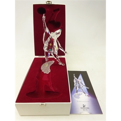  Swarovski crystal figurine Masquerade Pierrot Annual Edition 1999, designed by Adi Stocker, with certificate and box  