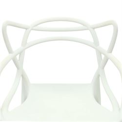 Philippe Starck (1949-) with Eugeni Quitllet (1972-) - Kartell ‘Masters’ armchair, white moulded plastic construction, intertwined curvilinear back with integral arms, dished seat raised on slender tapering legs