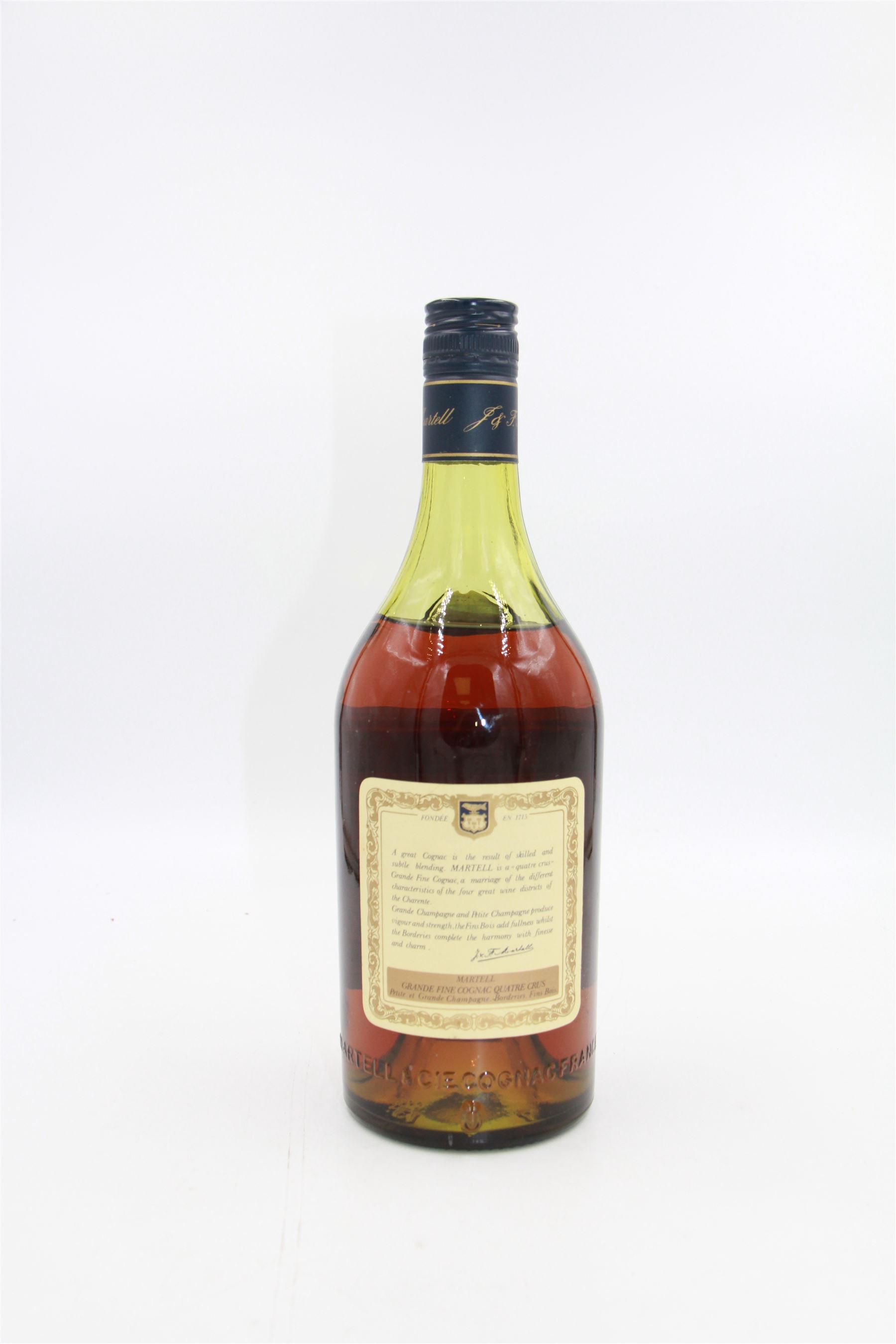 Martell, very special cognac 24fl oz 70% proof and Martell, Cordon Blue cognac 70cl 40% vol (2)