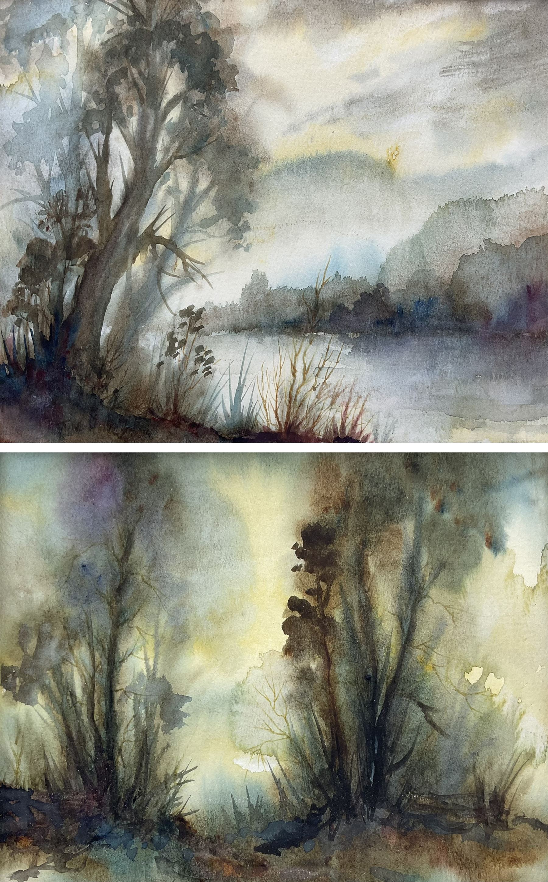 John Whitmore Howey (British 1946-): Lake District Landscapes, pair watercolours signed, dated 1979 verso 22cm x 27cm (2) 
Notes: John is the son of fellow artist Robert Leslie Howey (1900-1981), and grandson of Staithes Group member John William Howey (1873-1938).