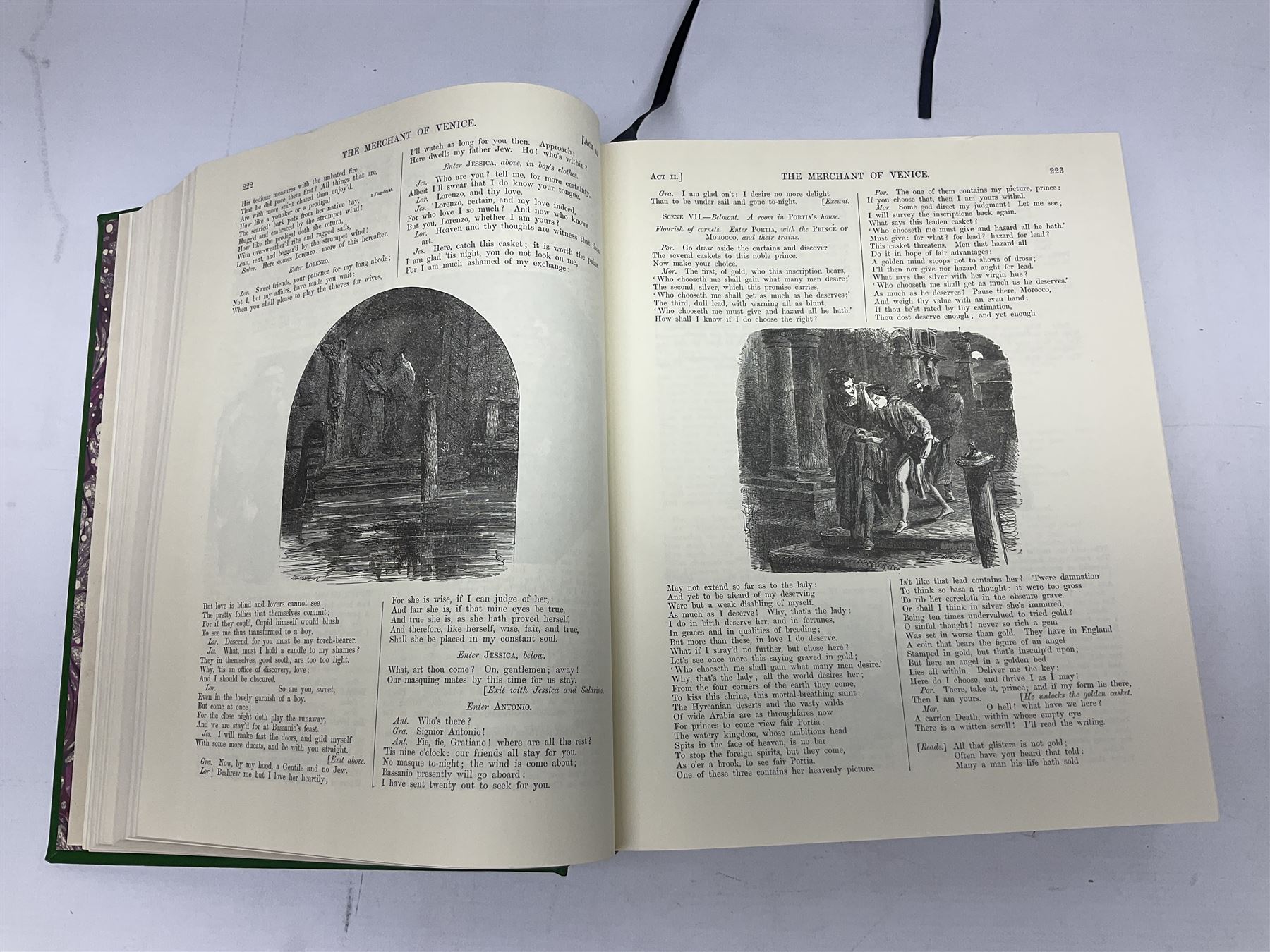 Limited edition The Library Shakespeare, no 2298/4000, illustrated by Sir John Gilbert, George Cruikshank and R. Dudley, pub. Midpoint Press, Really Useful Map Company Limited 2007, green cloth hardback with gilt titles and decoration and silvered edges, together with other Shakespeare related books comprising Keate's Shakespeare pub. Oxford University Press 1929, set of three Olive Classics and The Histories, pub. Collins 1966 (6)