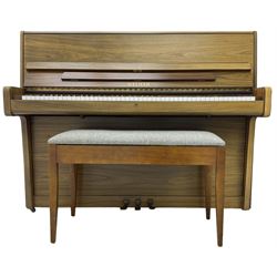 Welmar - English walnut cased upright pi
