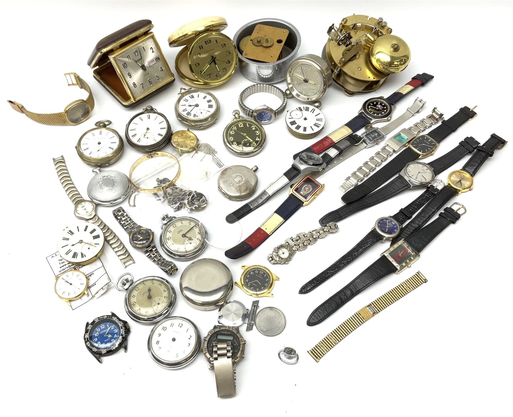 Victorian silver lever pocket watch by Louis Ludwig, case hallmarked Chester 1889, collection of pocket watches and wristwatches including military pocket watch, the back case stamped G>S.T.P K.599, lever movements etc
