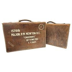 Early 20th century leather suitcase mark