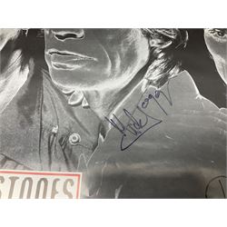 Rolling Stones Voodoo Lounge World Tour 1994/95 poster signed in black marker pen by Charlie Watts, Keith Richards, Mick Jagger and Ronnie Wood 58 x 81cm, unframed