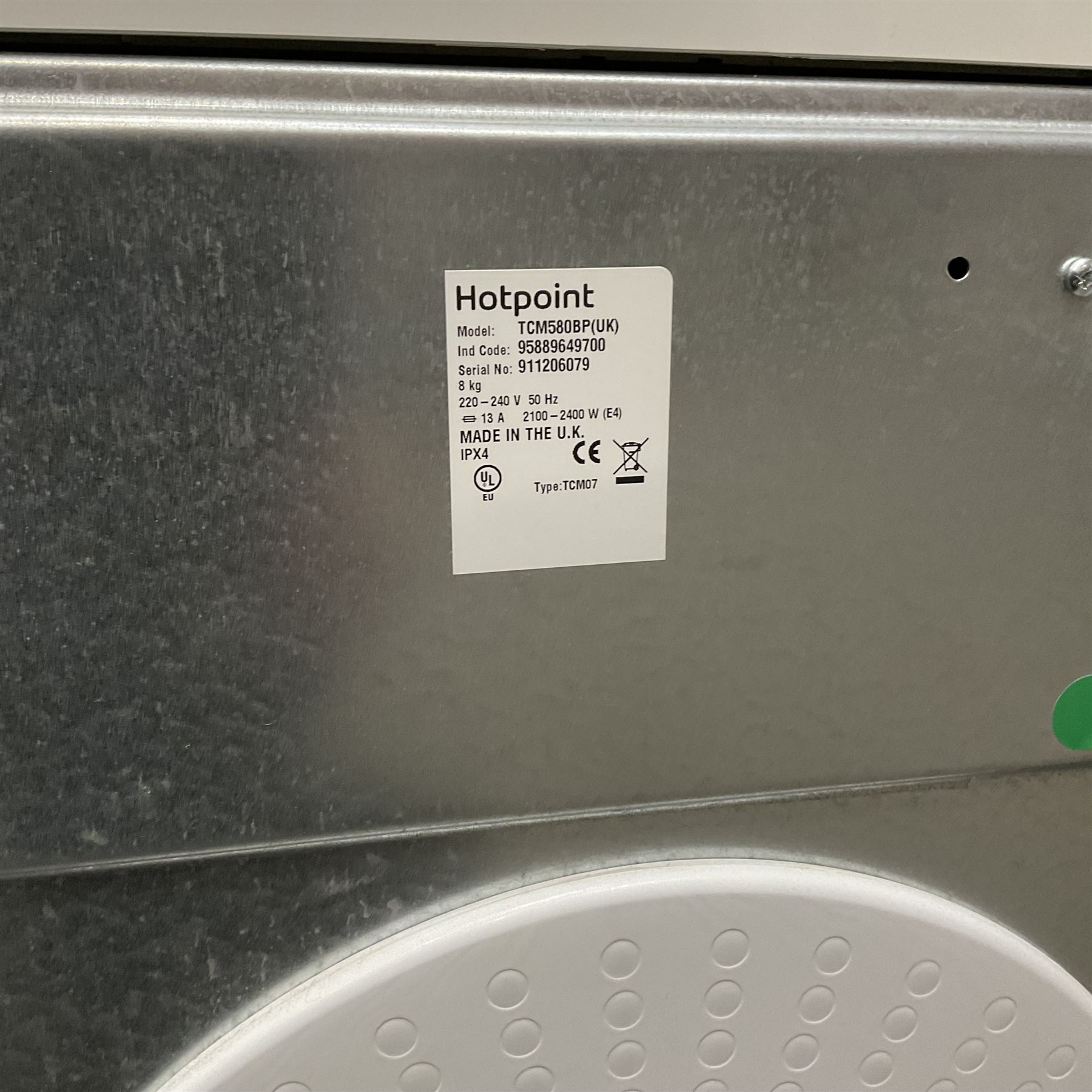 Hotpoint Aquarius TCM580 8KG Tumble Dryer 