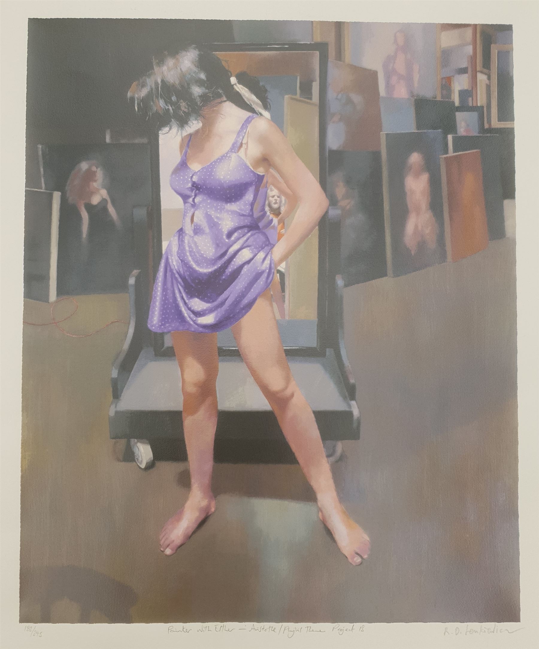 Robert Oscar Lenkiewicz (British 1941-2002): 'Esther Rear View - St Anthony Theme - Project 18', limited edition colour print signed titled and numbered 118/275 in pencil 74cm x 62cm with full margins (unframed)