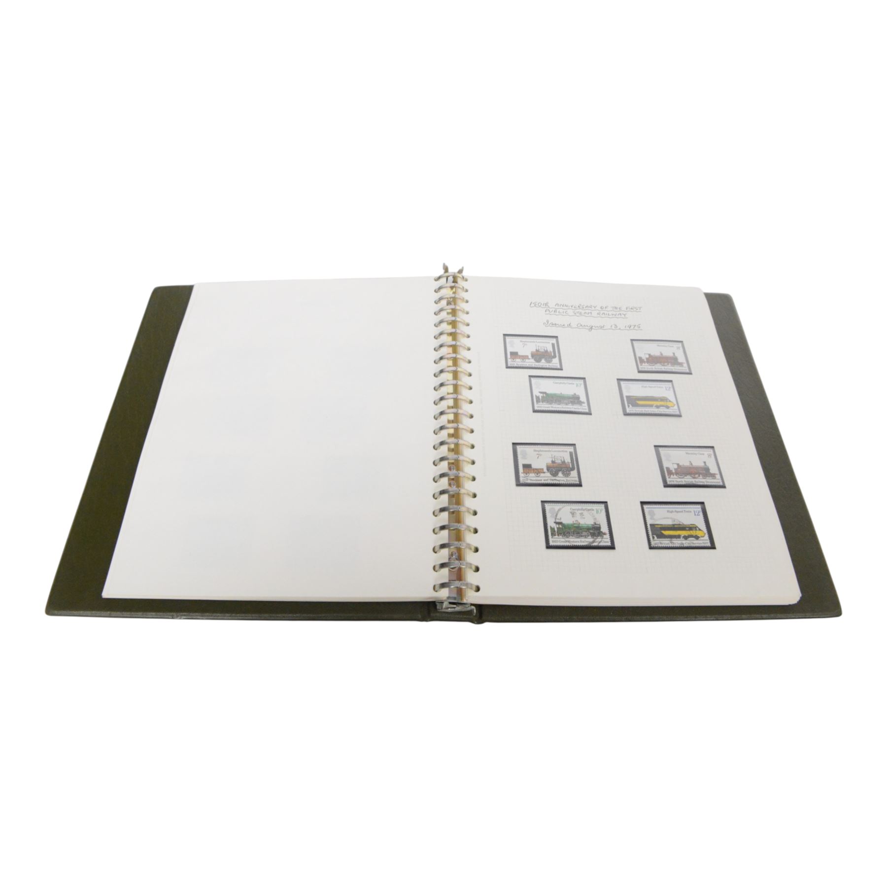 Great Britain stamps, Queen Victoria and later, including QV penny black with partial red MX cancel and three good margins, King Edward VII overprints, Queen Elizabeth II pre-decimal issues, many Queen Elizabeth II mint decimal stamps, etc, housed in four folders and one album