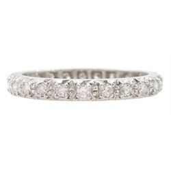 Platinum single cut diamond full eternity ring, total diamond weight approx 0.70 carat