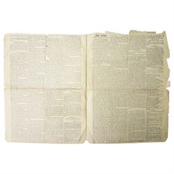 Collection of 18th and 19th century newspapers including Kentish Gazette 1773, five copies of The London Chronicle 1758-1762, Morning Chronicle 1779 and various others and a copy of American Rail-Road Journal 1832 (21)