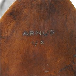 Sally Arnup FRBS ARCA (1930-2015): Study of Horse's Head, bronze, signed and numbered I/X, mounted on white marble base, including base H30.5cm 