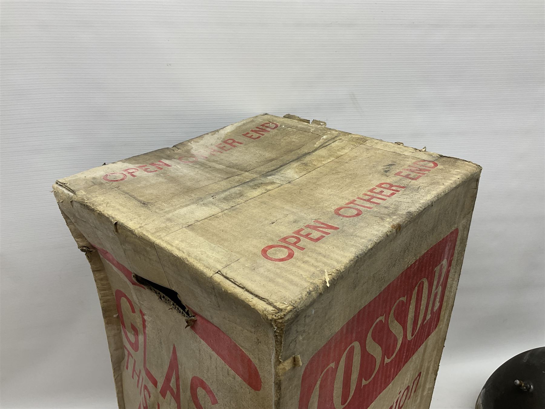 Cossor cathode ray television tube, serial no. 896456, in original box, tube H43cm