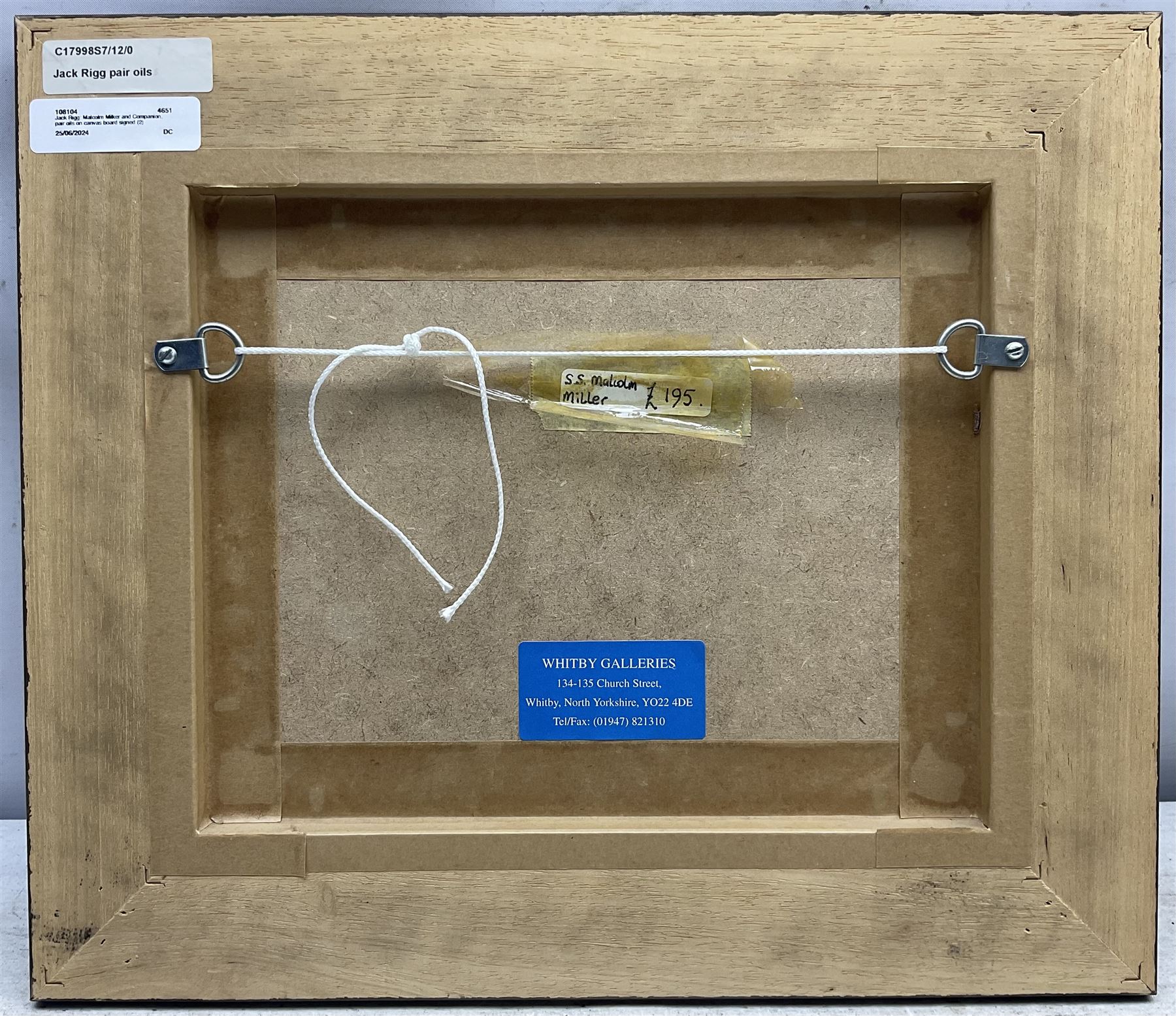 Jack Rigg (British 1927-2023): 'SS Malcolm Miller' and 'Fishing Boat Returning to Anstruther Harbour', pair oils on canvas board signed 19cm x 24cm (2)