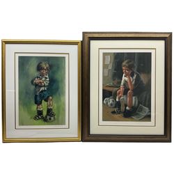 Barry Leighton-Jones (British 1932-2011): 'Agony of Defeat' and 'The Winner', two giclee prints signed and numbered 261/375 and 287/375, respectively, pub. Cunard Fine Arts 2003 with COAs verso, 55cm x 40cm and 54cm x 38cm (2)