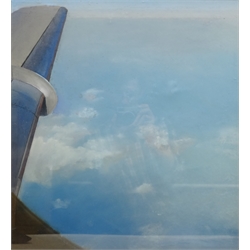 Christopher John Assheton-Stones (British 1947-1999): View from an Aeroplane Window, pastel unsigned 52cm x 48cm