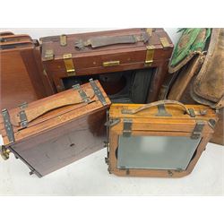 Collation of folding plate cameras of various sizes folding plate in mahogany and lacquered brass, together with camera plates and slides
By vendors repute some slide are from the Gandolfi workshop