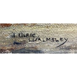 James Ulric Walmsley (British 1860-1954): The Landing and Seawall Robin Hoods Bay, oil on canvas laid on board signed 25cm x 34cm