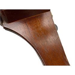 Georgian design swivel office desk chair, upholstered in buttoned green leather, on five spoke base with castors 