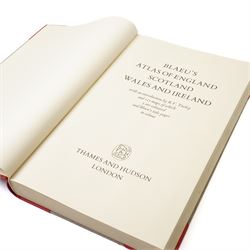 Blaeu's Atlas of England, Scotland, Wales and Ireland - facsimile reprint of Blaeu's maps, limited edition 40/500, published Thames and Hudson, London, half morocco, folio in slip case