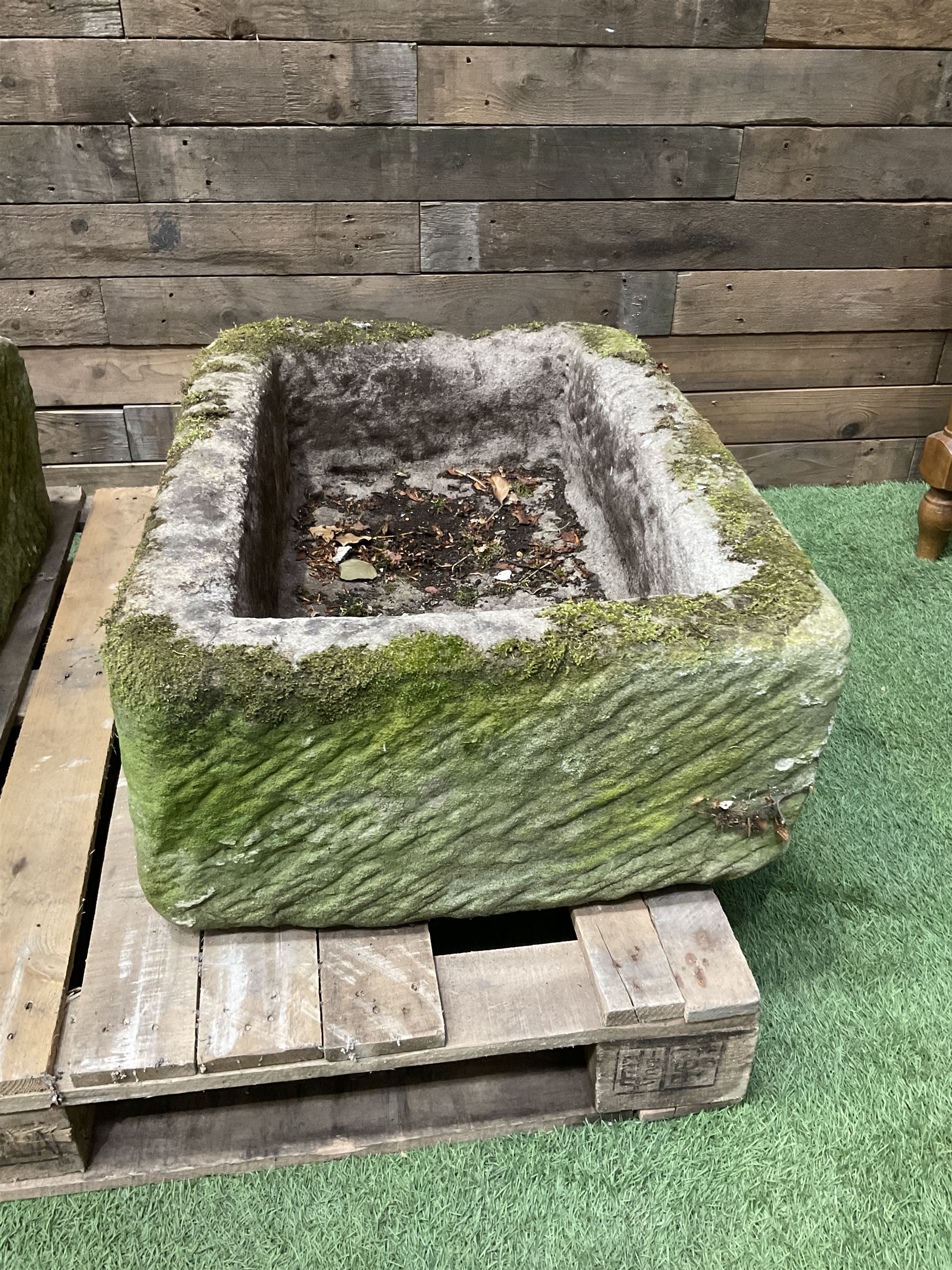 19th century hand hewn rectangular stone trough - THIS LOT IS TO BE COLLECTED BY APPOINTMENT FROM DUGGLEBY STORAGE, GREAT HILL, EASTFIELD, SCARBOROUGH, YO11 3TX