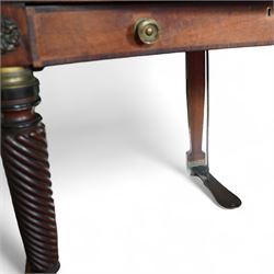 Early 19th century George IV Square Piano by William Rolfe & Co, 112 Cheapside, London, c1821. Mahogany veneered case with rosewood crossbanding and brass stringing, with sustain pedal and reeded legs on a tapered spiral with brass capitals, with three music draws beneath and a folding duet music stand, nameboard with makers name on a round gilt medallion and open silk backed fretwork to the ends, serial No 6699, double strung, English double action with 68 ivory and ebony keys, F1-C7. original strings, hammers and dampers, soundboard and bridge in good condition, with original makers written instructions on regulating the action and tuning the piano attached to the inside of the instrument. In good condition, however the action is in need of regulation and tuning.
William Rolfe is thought to have been in business between 1785 and 1828. 
Given the intricate nature of these historic instruments, specialist support will be available if required, to assist successful buyers with safe removal and onward handling. Price upon application.


This item has been registered for sale under section 10 of the APHA Ivory Act Reference PB6GL6SZ