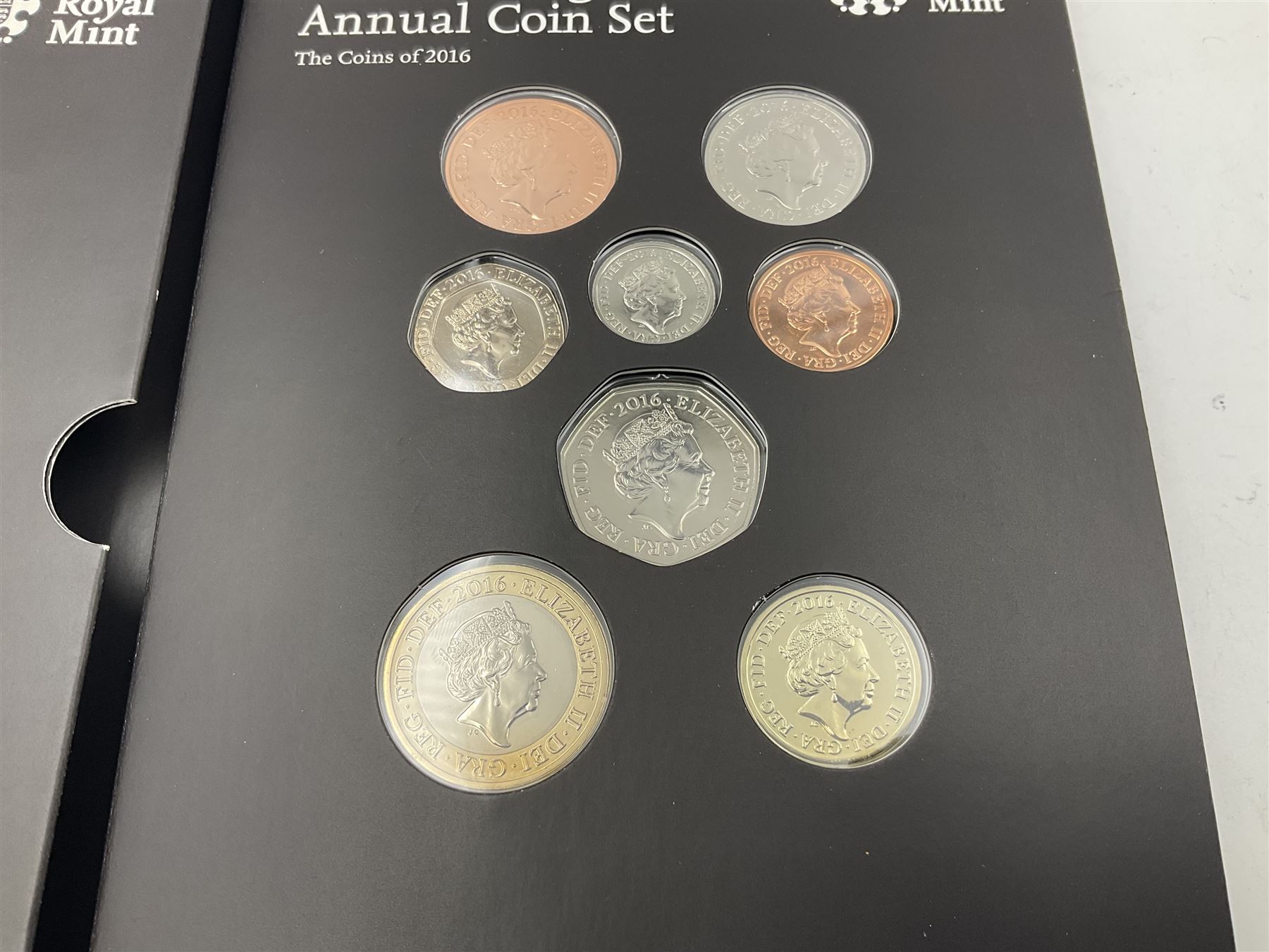 Two The Royal Mint United Kingdom Annual Coins Sets, dated 2015 and 2016, both in card folders with certificates