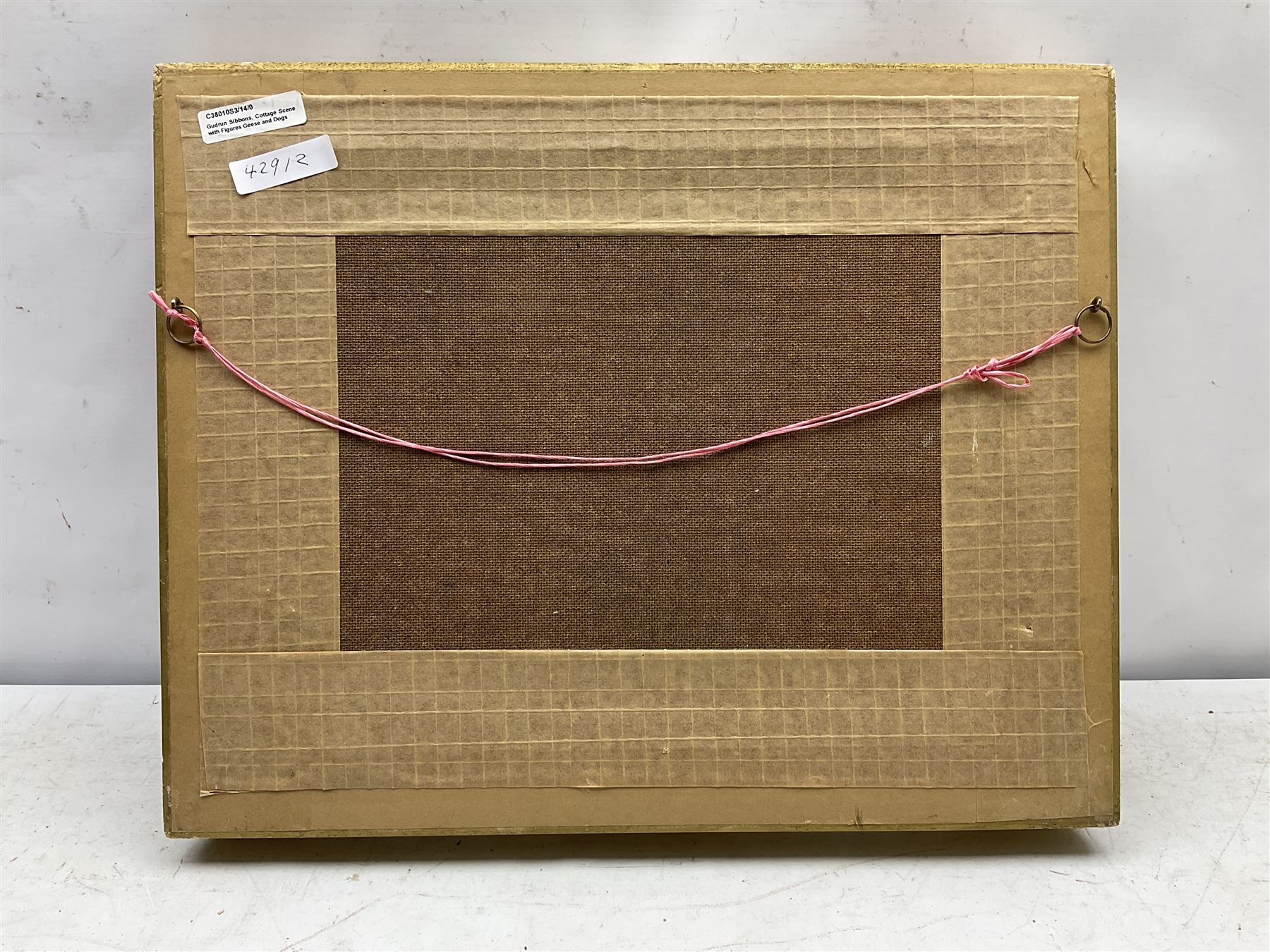 Barbara Gudrun Sibbons (German 1925-): A Meeting by the Wayside, oil on panel signed 40cm x 50cm