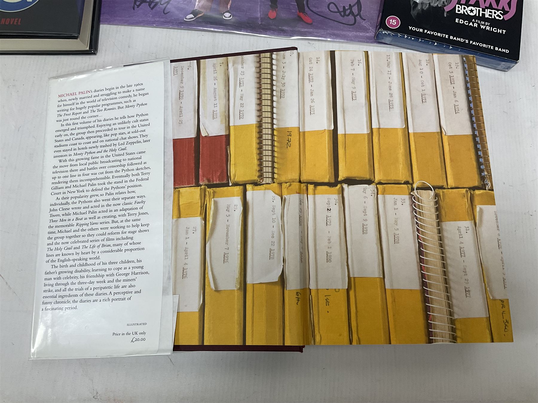 Signed books and ephemera, including Michael Palin Diaries 1969-1979, The Sparks Brothers, Hugh Laurie The Gun Slinger etc 