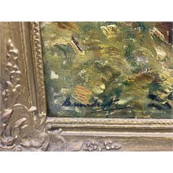 Reginald Grange Brundrit RA ROI (British 1883-1960): The River Wharfe at Loup Scar near Grassington, oil on canvas signed c.1924, 45cm x 60cm
Provenance: en plein air preliminary study for a larger work dated 1924 hanging in the Cartwright Hall, Lister Park, Bradford