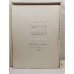 Jean Moulin (French 1933-2009): 'Geste d'Amour', portfolio of 27 large lithographs of children each signed and numbered 133/150 in pencil, 77cm x 57cm in original case with text