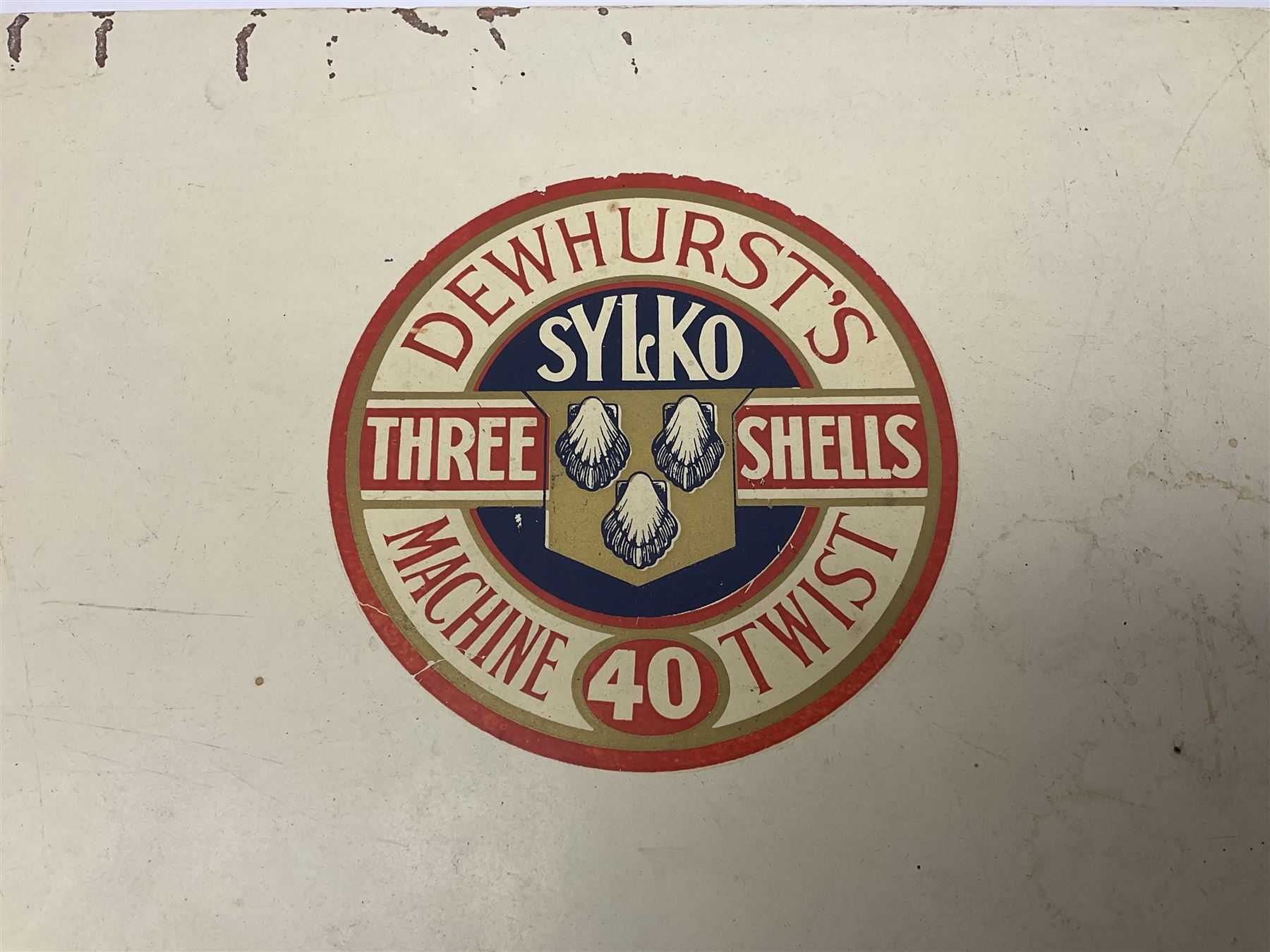 Mid 20th century Dewhurst's 'Sylko' advertising counter top three drawer chest, H14.5cm