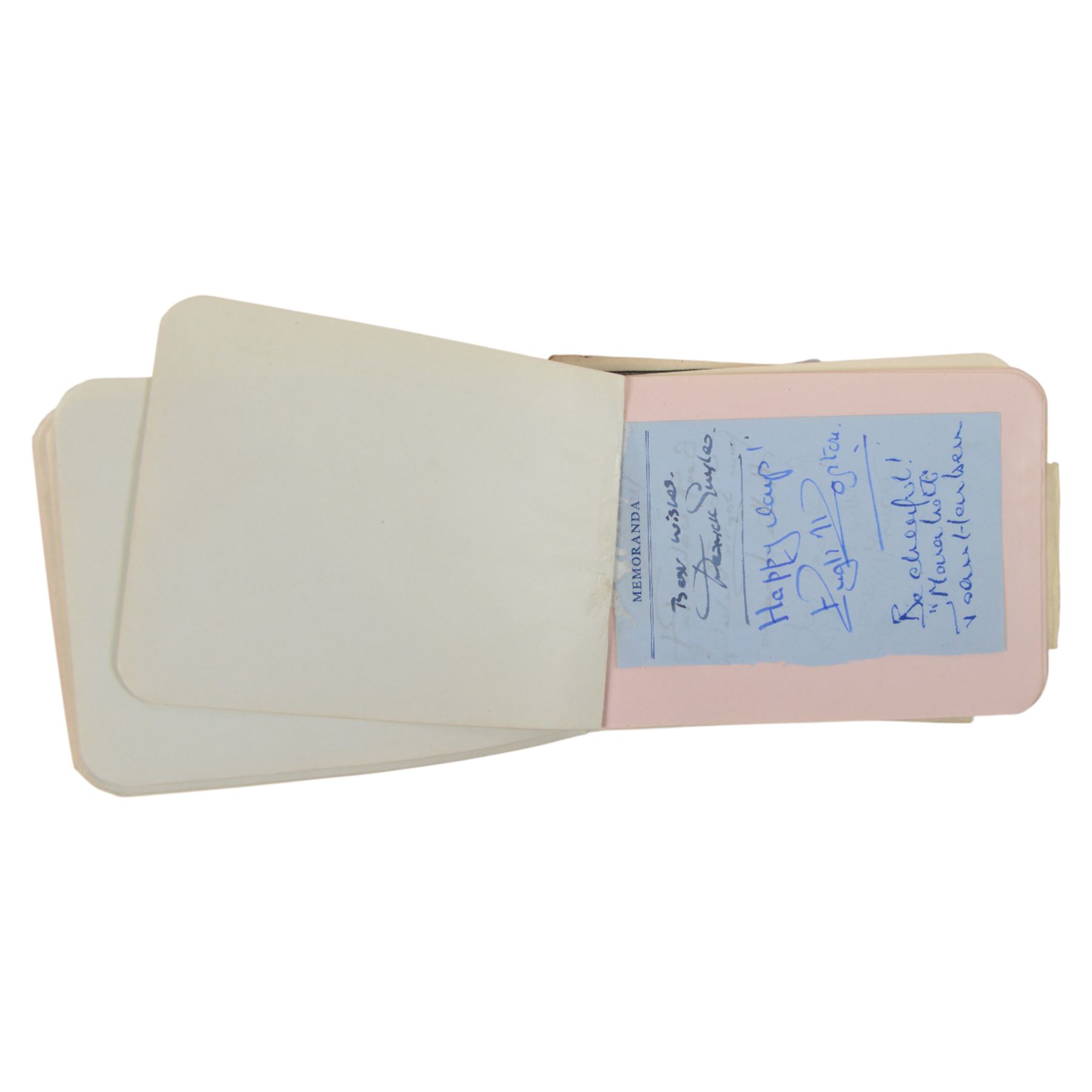 1940s/1950s autograph and sentiment book, with various signatures, including spurious signature for former Prime Minister Anthony Eden, together with a facsimile printed letter dated November 30 1950, 'Thank you so much for your good wishes on my birthday' the paper embossed with House of Commons logo and with printed Winston Churchill signature