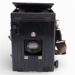 Plate cameras and accessories, including Thornton Pickard Special Ruby Reflex with Ross Xpres 1:4.5 lens The Cameo folding plate camera and Kershaws Patent 1/2 plate camera, etc