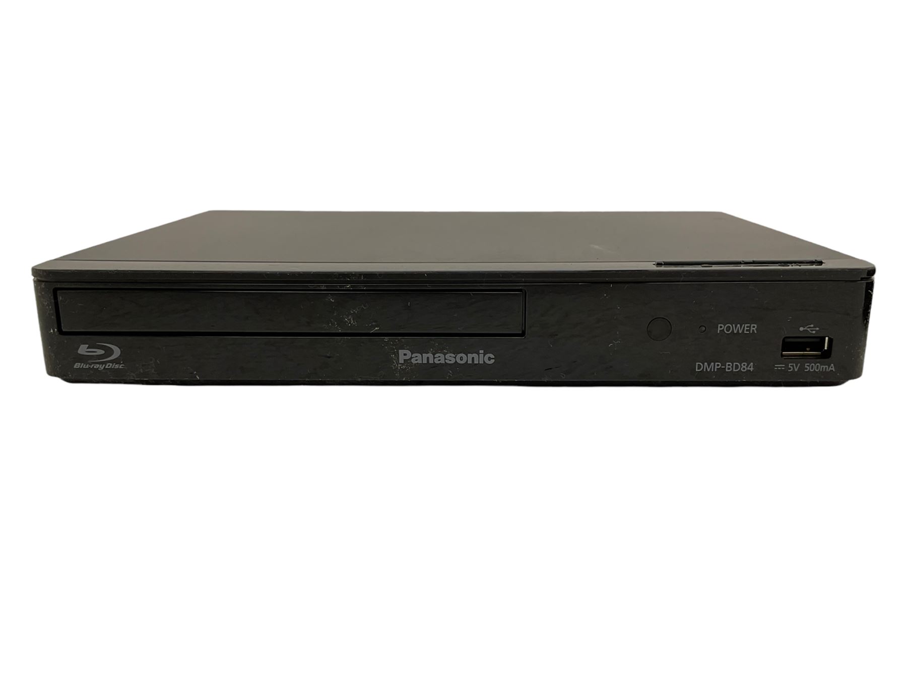 Panasonic 32 inch TV with DVD player and wall bracket and CD rack including various CDs 