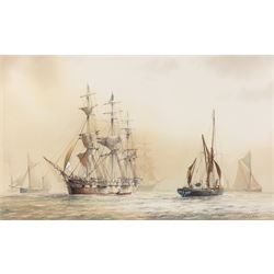 David C Bell (British 1950-): 'The Marlborough', watercolour signed, titled verso 30cm x 50cm