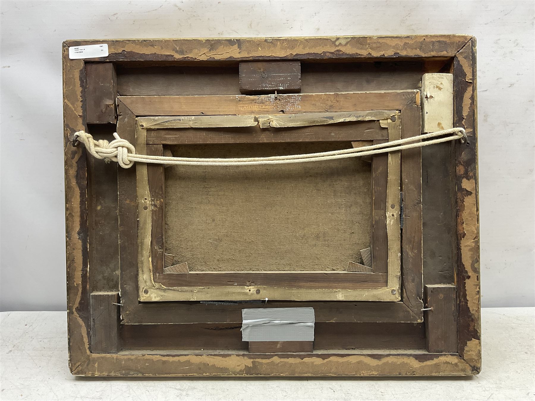 Joseph Thors (British 1863-1900): Farmstead in a Wooded Landscape, oil on canvas signed 24cm x 34cm 