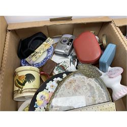 Italian musical jewellery box, together with costume jewellery and other collectables, in three boxes  