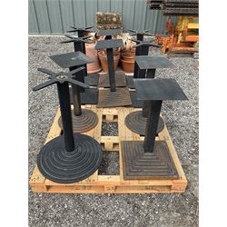 Set of ten metal table bases - THIS LOT IS TO BE COLLECTED BY APPOINTMENT FROM DUGGLEBY STORAGE, GREAT HILL, EASTFIELD, SCARBOROUGH, YO11 3TX